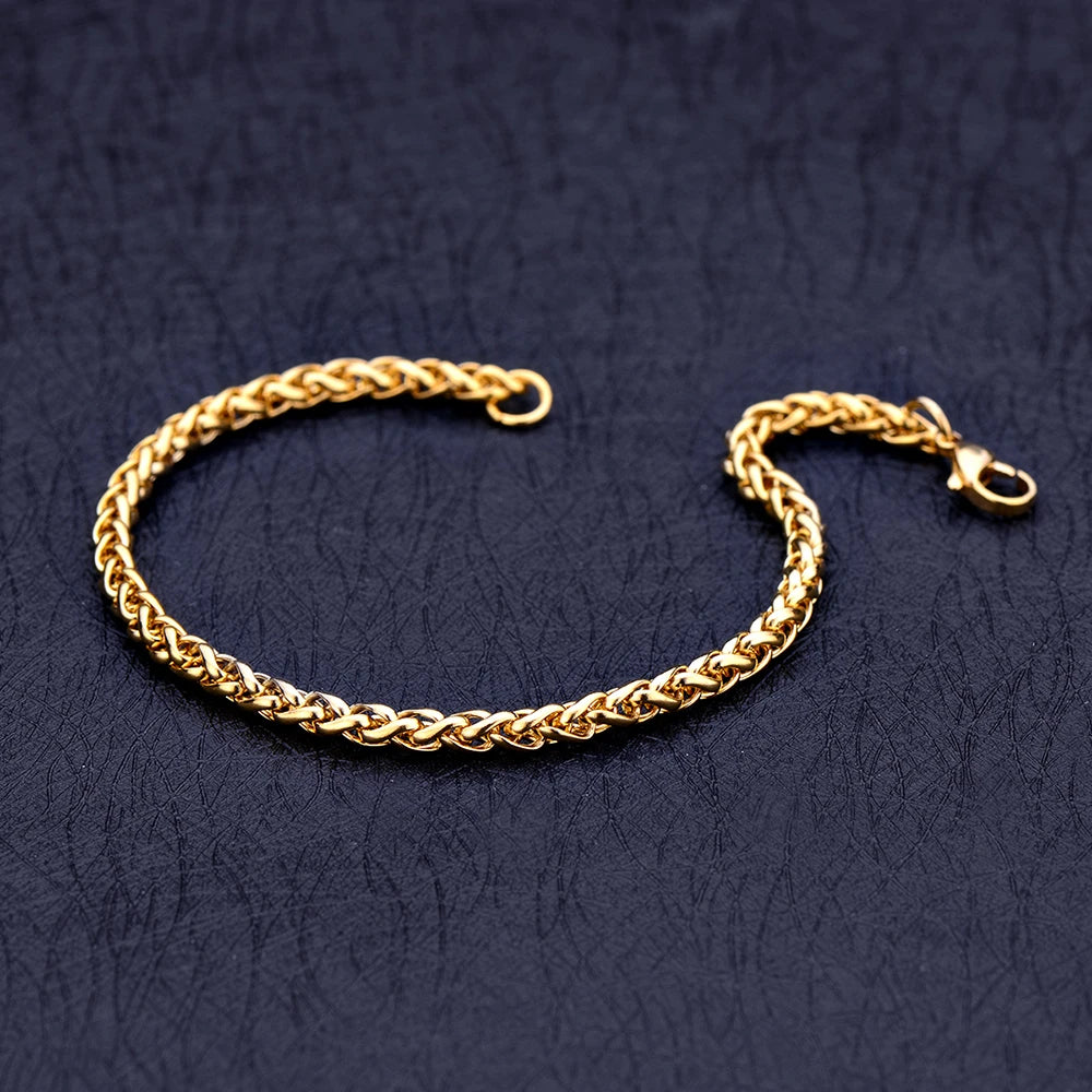 Gold Weave Chain Bracelet