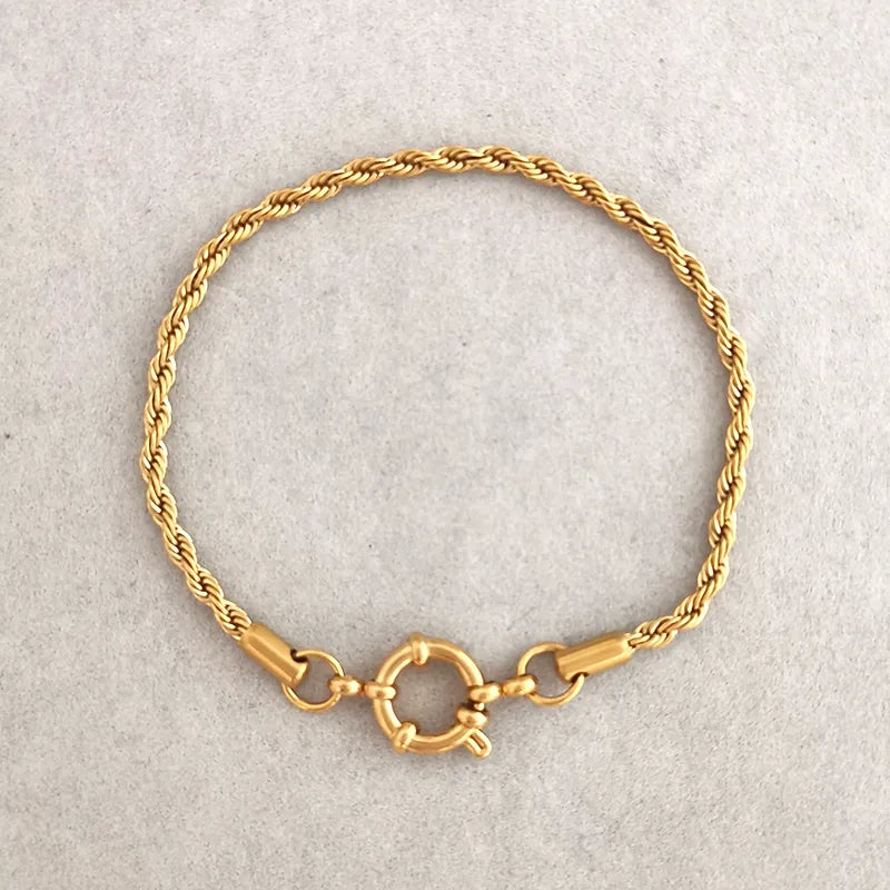 Gold Sailor Wheel Bracelet