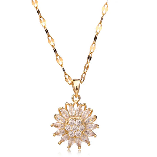 Crystal Sunflower Necklace